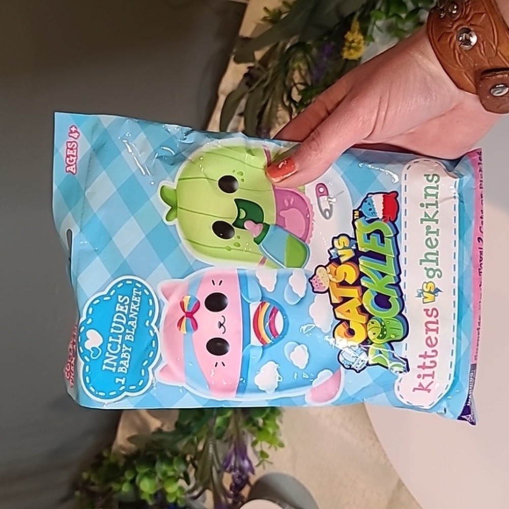Cats vs Pickles kittens vs gherkins Surprise Plush Toys! 2 cats or Pickles